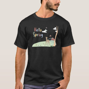Camiseta Deer Brincando Em Sprinkler Com Crianças Para Vead