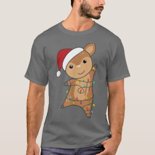 Camiseta Deer Christmas Santa Clauses Fairy Lights Deers
