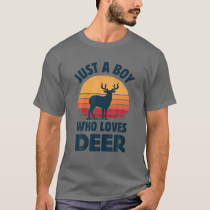Camiseta Deer É Apenas Um Menino Que Ama A Galinha De Elk.