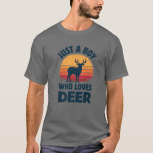 Camiseta Deer É Apenas Um Menino Que Ama A Galinha De Elk.