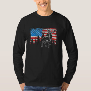 Camiseta Deer Elk Hunting American Flag Usa Pro Hunter Us H
