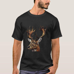 Camiseta Deer Forest Animal Retrait Motif Hunter Wildlife