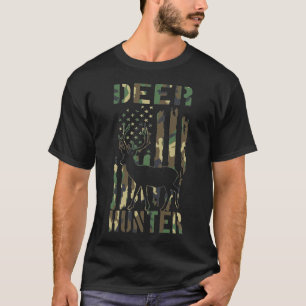 Camiseta Deer Hunter Camo American Flag USA