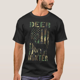 Camiseta Deer Hunter Camo American Flag USA