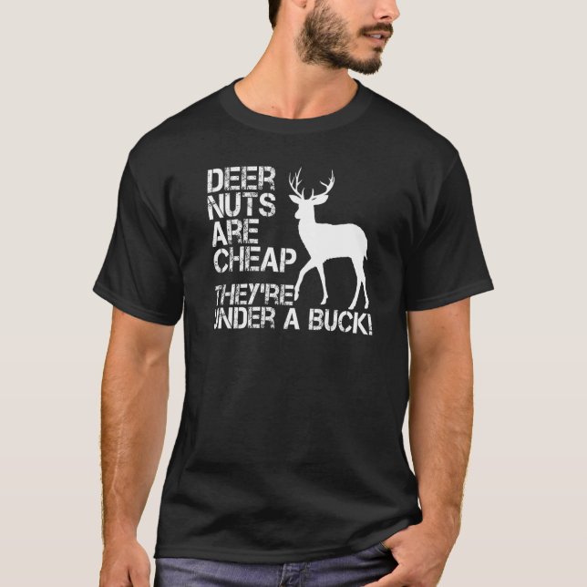 Camiseta Deer Hunter Deer Loucos são baratos. (Frente)