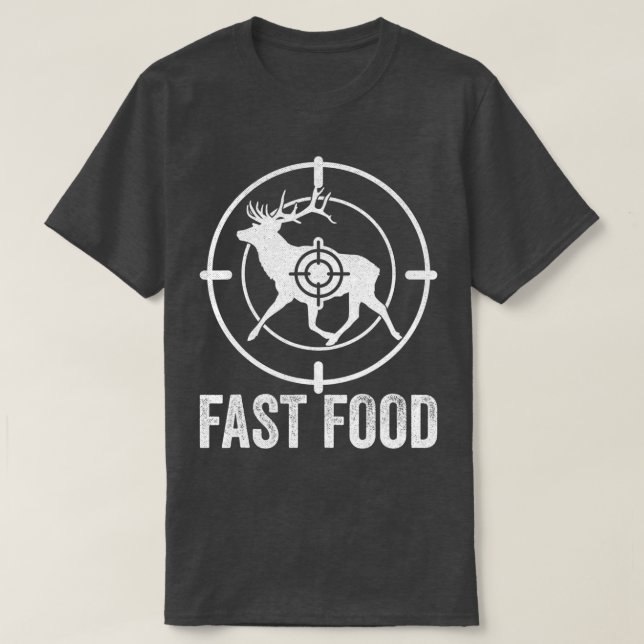 Camiseta Deer Hunter Fast Comida (Frente do Design)
