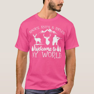 Camiseta Deer Hunter Racks Ruts Rifles Bem-Vindo A M