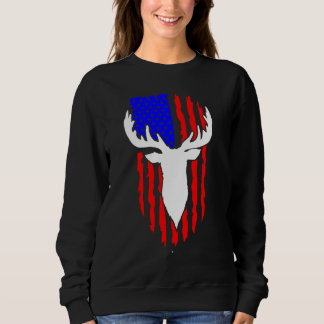 Camiseta Deer Hunting American Flag 4th of July Patriotic U