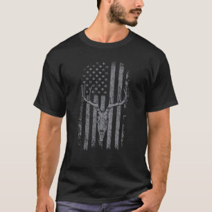 Camiseta Deer Hunting American Flag Bowhitetail Bo