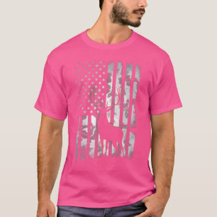 Camiseta Deer Hunting Camo American Flag Pai Men Us Elk Hun