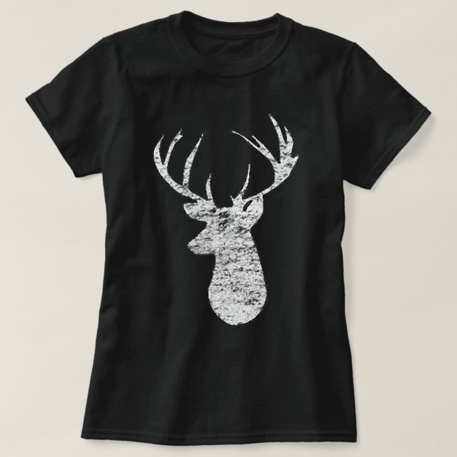 Camiseta Deer Hunting Camo Flag2 (Frente do Design)