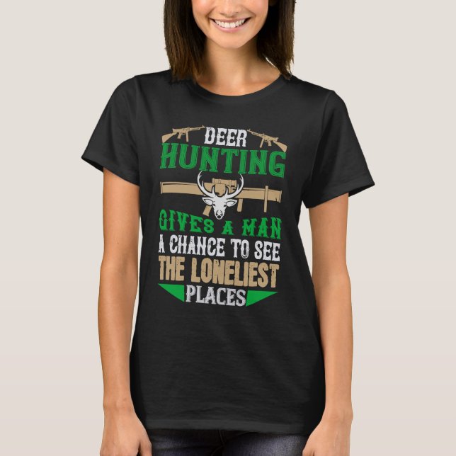 Camiseta Deer Hunting Funny Hunter American Hunting (Frente)