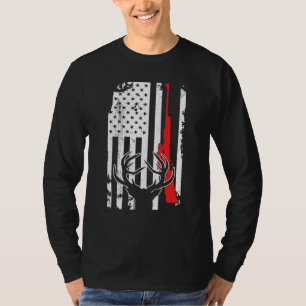 Camiseta Deer Hunting Gun American Flag Hunter Patrioti