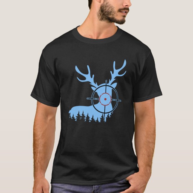 Camiseta Deer Hunting Scope Silhouette | Crosshair Hunter (Frente)
