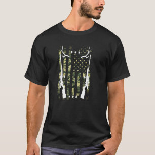 Camiseta Deer Hunting Season Coma Mais Rapidamente Caçador 
