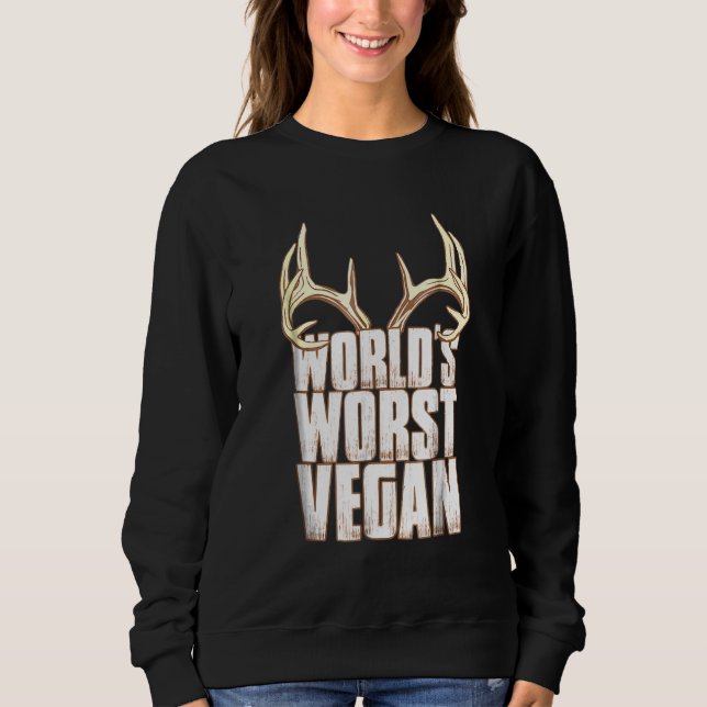 Camiseta Deer Hunting Worlds Worst Vegan (Frente)