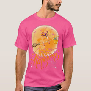 Camiseta Deer Ride Witold Shot Moon Vintage Deer Halloween