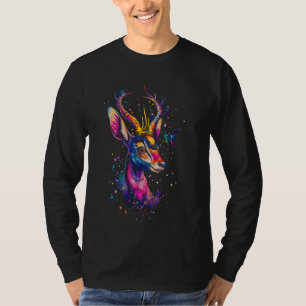 Camiseta Deer Wildlife Animal Art Nature Lover Arte Colorid