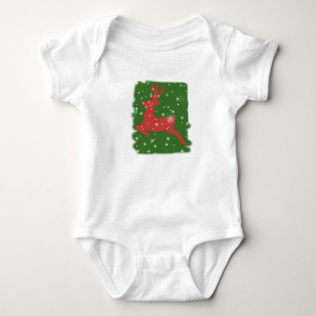 Camiseta Deer Winter Holidays Baby Jersey (Frente)