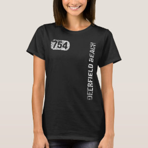 Camiseta Deerfield Beach Florida 754 Area Code Vintage Retr