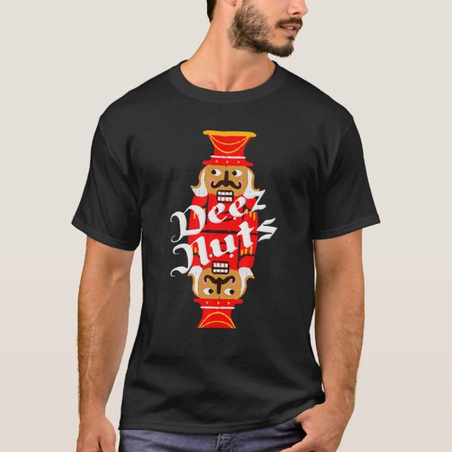 Camiseta Deez Loucos Nozes Homens Mulheres Engraçadas (Frente)