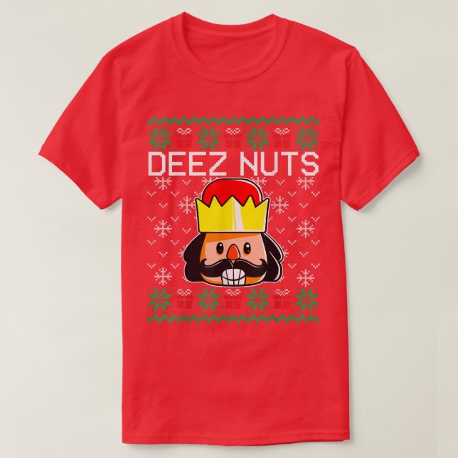 Camiseta Deez Loucos Nutcracker Feio Docinho De Natal Engra (Frente do Design)