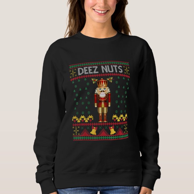 Camiseta Deez Loucos Nutcracker Ugly Christmas Sweater Meme (Frente)