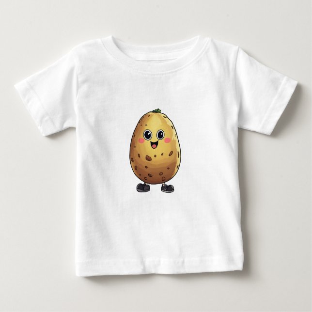 Camiseta Defeito de Batata de Cartoon de Corte (Frente)