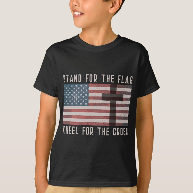 Camiseta Defenda A Bandeira Da Cruz Nos Estados Unidos (Frente)
