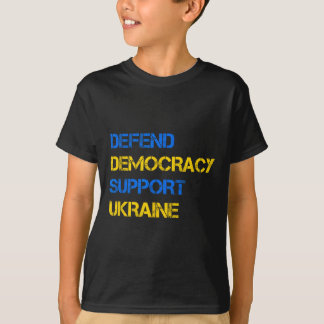 Camiseta Defenda a Democracia Apoie a Ucrânia Fique Com Zel