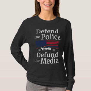 Camiseta Defenda a Polícia Defendendo a Bandeira Americana