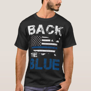 Camiseta Defenda Azul Polícia Americana Bandeira USA