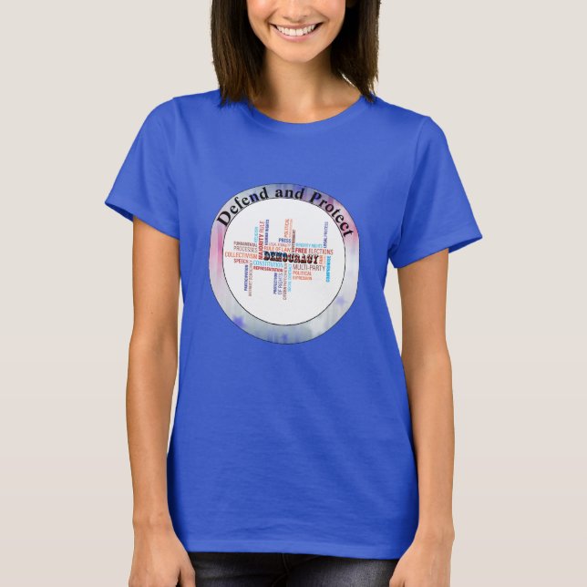 Camiseta Defenda e proteja nossa DEMOCRACIA (Frente)
