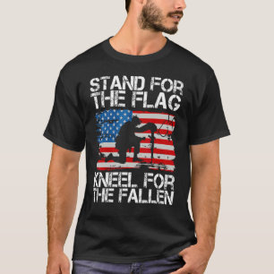 Camiseta Defenda O Cabelo De Bandeira Para O Fallen America