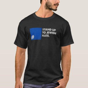 Camiseta Defenda o ódio judaico, a praça azul apoia Israel