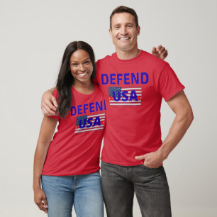 Camiseta Defenda os EUA e defenda seu direito à liberdade d