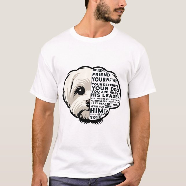 Camiseta Defenda seu maltês (Frente)