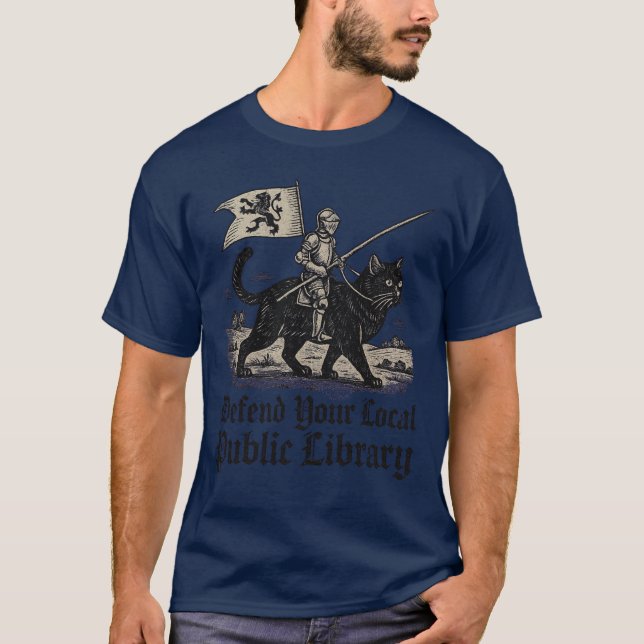 Camiseta Defenda Sua Biblioteca Pública Local (2) (Frente)