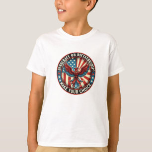 Camiseta Defender a democracia - democracia ou ditadura