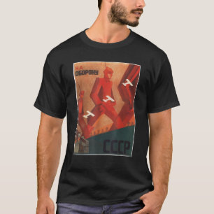 Camiseta Defender a União Soviética URSS Retro Russo Vintag