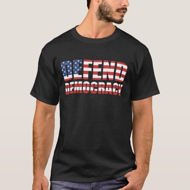 Camiseta Defender os direitos de voto pró-democracia (Frente)