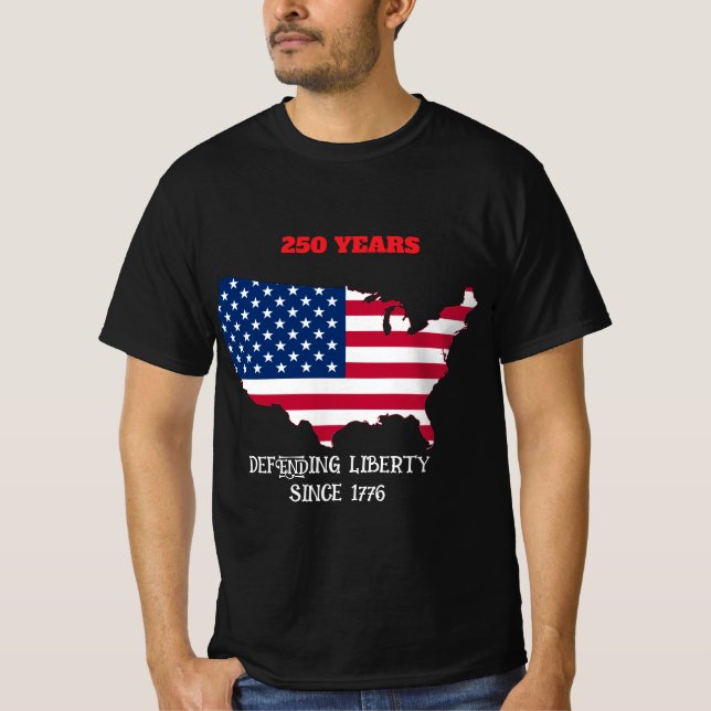 Camiseta Defending Liberty" Map Graphic Tee (Frente)