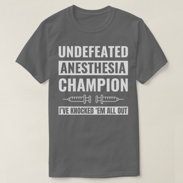 Camiseta Defensor da Anestesia Invencível CRNA Nu Anestesis (Frente do Design)