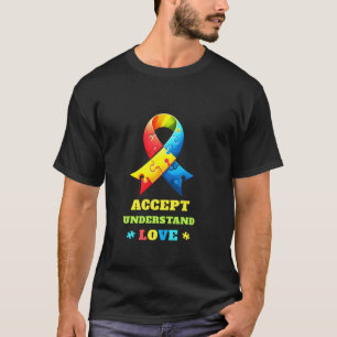 Camiseta Defensor da Fita de Puzzle de Aceitação Conscienti