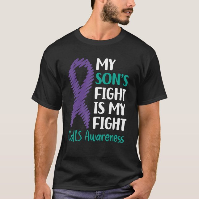 Camiseta Defensor da luta do meu filho contra a Síndrome de (Frente)