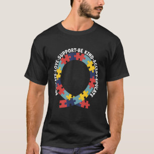 Camiseta Defensor do Amor Aceitar Ser Amável Autismo Awaren