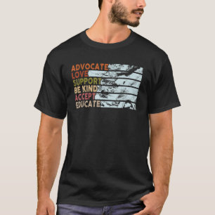 Camiseta Defensor do Amor Aceitar Ser Amável Autismo Awaren