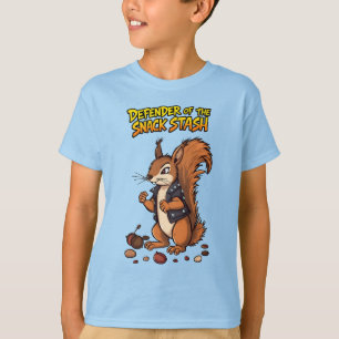 Camiseta Defensor do Esconderijo de Lanches Esquilo Guardiã