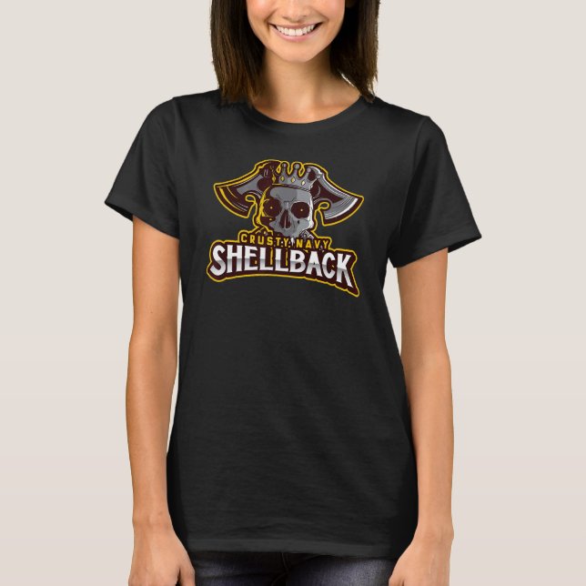 Camiseta Defensor Do Marinho Retro Crusty De Profundidade (Frente)