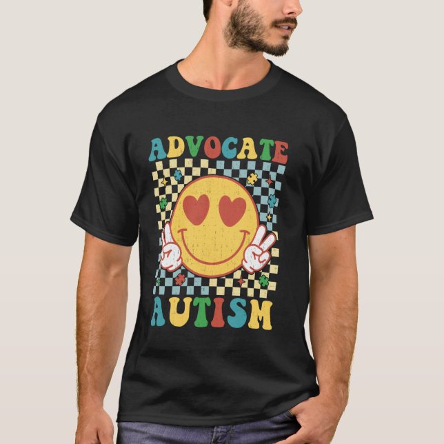 Camiseta Defensor Motivacional Mês de Conscientização do Au (Frente)